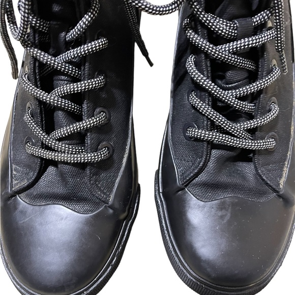 Hunter for Target Adult Unisex Lace Up Ankle Rain Boots Mens 7.5 Women 9.5 BLK - Picture 4 of 16